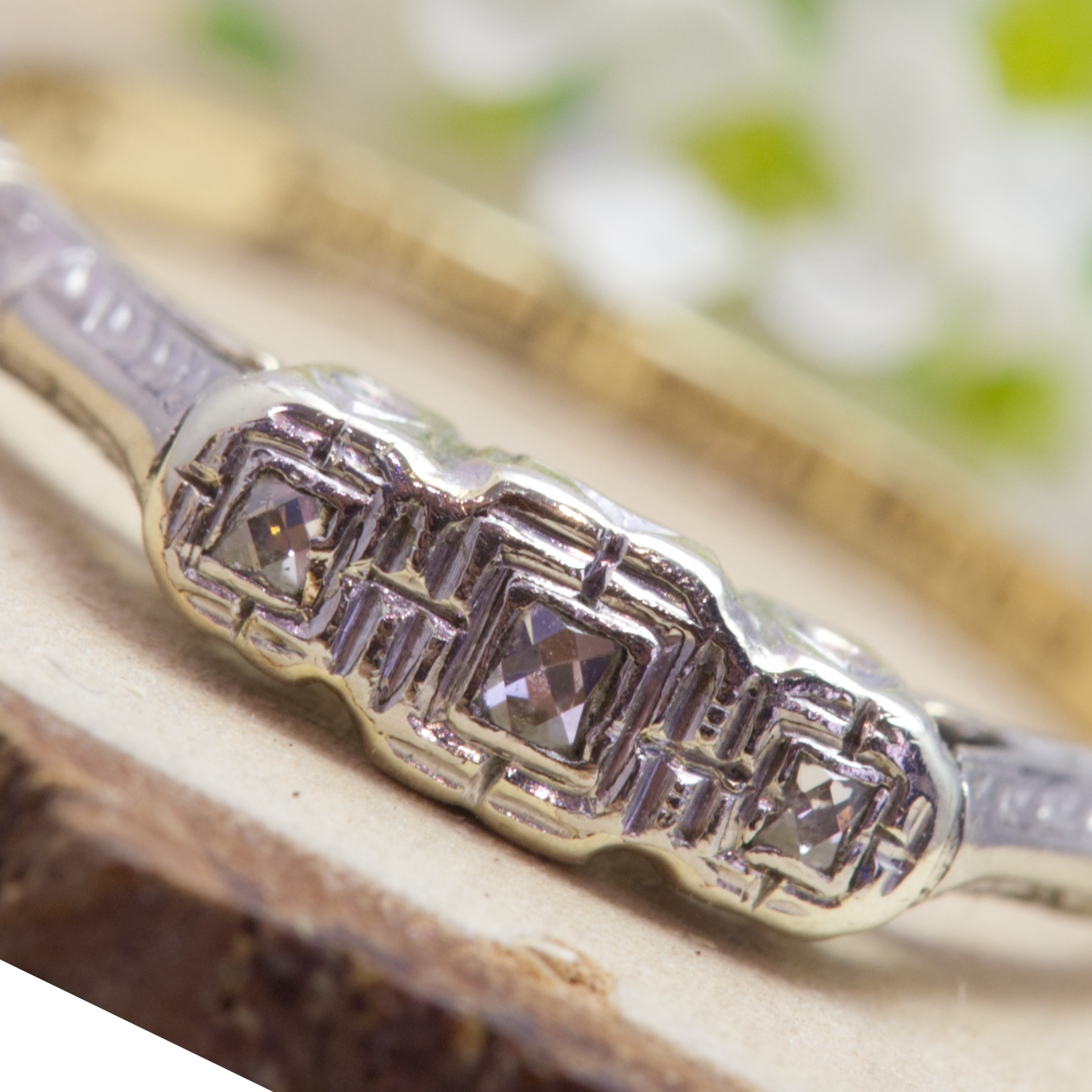 UK 1931 9ct Art-Deco Ring 10号 UK 1931 9ct Art-Deco Ring 10号
